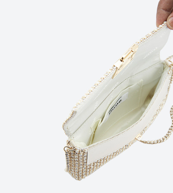 DUNE REAL LONDON 特集号　no6 Dune London | Pearl Detailed Twist Lock Clutch | 6TH STREET.COM