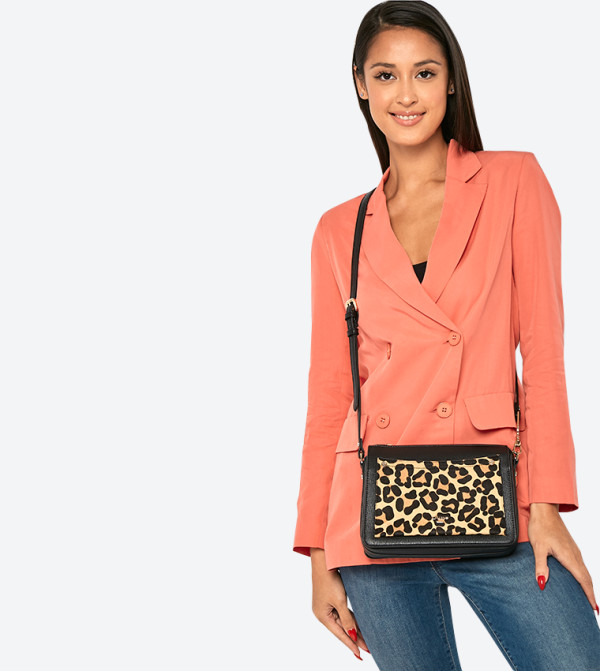 Dune London | Dafneyy Leopard Printed Front Pocket Cross Dune London | Dafneyy Leopard Printed Front Pocket Cross