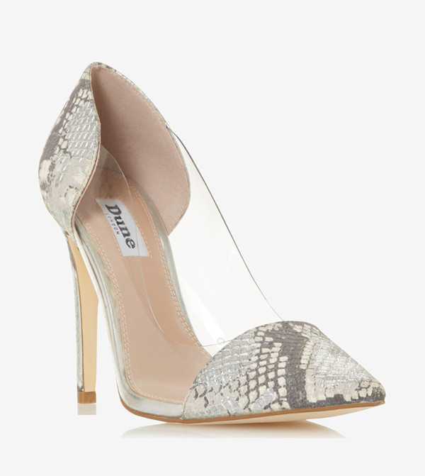 Dune London Snake Print Pointed Toe Stiletto Heeled Pumps with