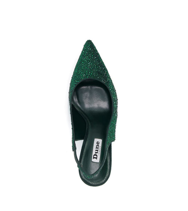 sachin and babi light blue dress HOPEYS High Heels Crystal Buckle Slingbacks Pumps Women Toe Thin Heels  Party Shoes Woman Green High Heeled Sandals Shoes (Size : 36): Buy Online  at Best Price in UAE main image 1