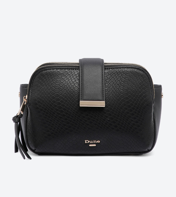 Dune London | Duilts Small 3 Compartment Xbody-Black | 6TH STREET.COM
