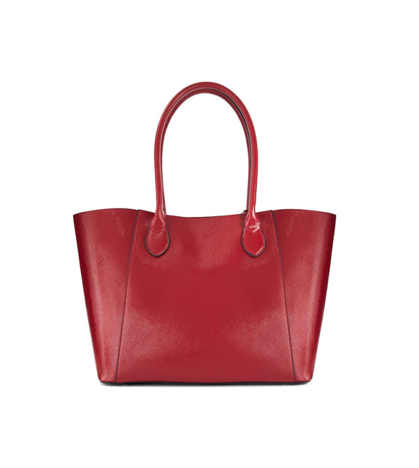 バッグ Cording Embroidery Round Tote Bag - red Debecko-Red