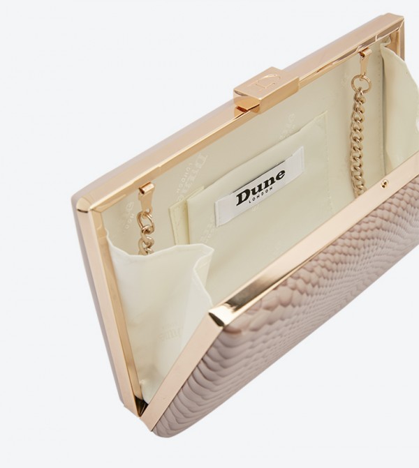 Dune London Brocco Gold Trim Clutch Bag 6TH STREET.COM