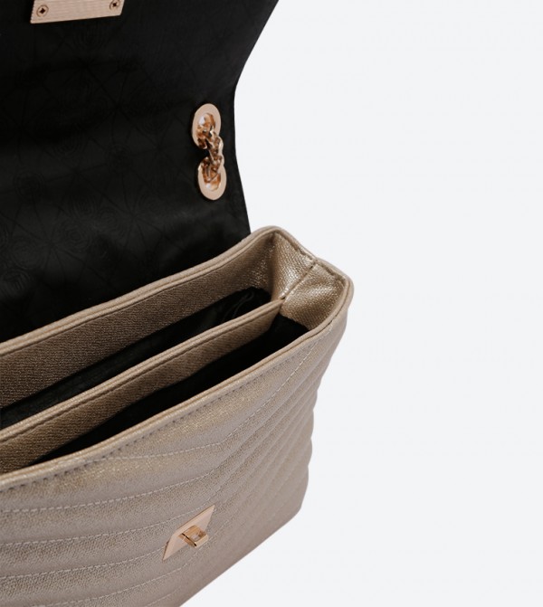 Dune London | Eyonce Di Quilted Shoulder Bag - Gold | 6TH