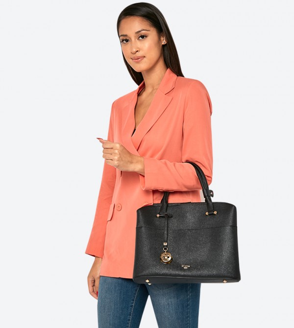 Dune London Daring Logo Charm Tote Bag 6TH STREET.COM