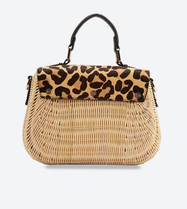 Dune London Dathryn Leopard Printed Basket Grab Bag 6TH STREET.COM