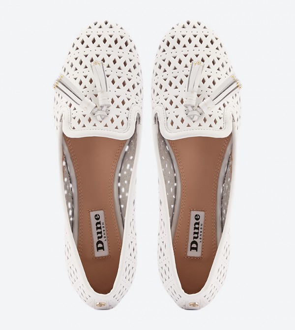 Dune London Geminie Di Laser Cut Almond Toe Loafers 6TH STREET.COM