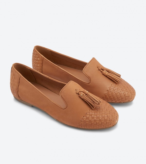 Dune London Woven Pattern Tassel Detail Gilson Loafers 6TH STREET.COM