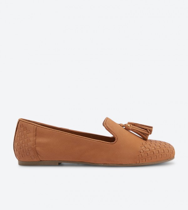 Dune London Woven Pattern Tassel Detail Gilson Loafers 6TH STREET.COM