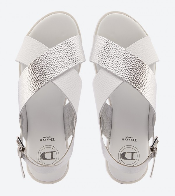 Dune London Lorde Criss Cross Strap Round Toe Sandals 6TH STREET.COM