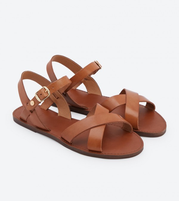 Dune London Lavell Criss Cross Straps Buckle Closure Sandals 6TH STREET.COM
