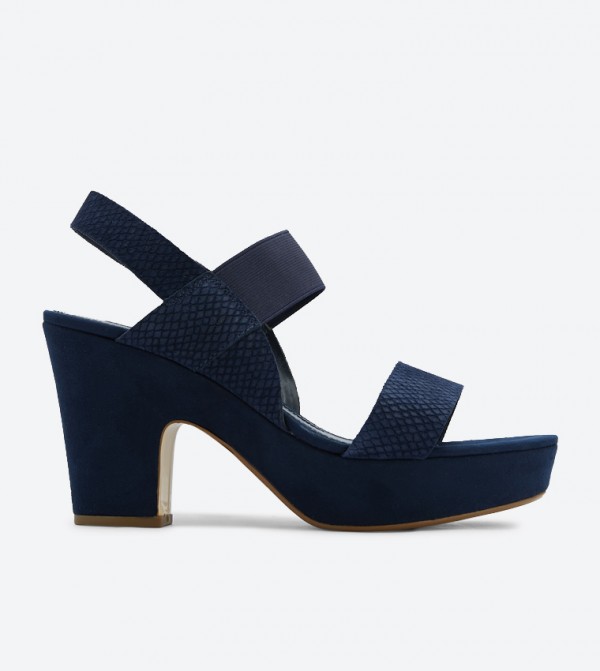 Dune London Iylas Di Elastic Strap Block Heel Sandals 6TH STREET.COM