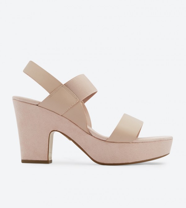 Dune London | Iylas Di Elastic Strap Block Heel Sandals