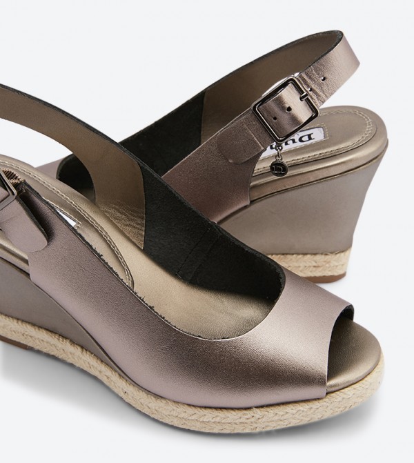 Grey peep toe wedges discount