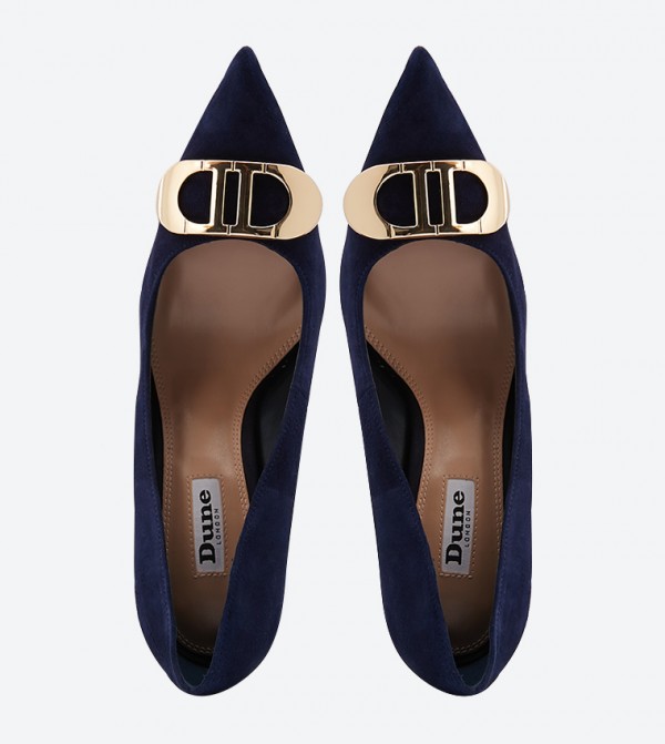 Dune navy pumps clearance