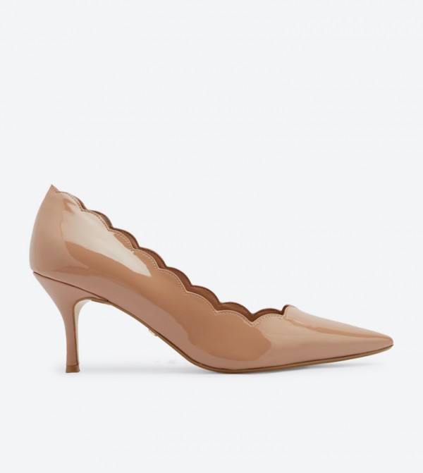 Brown pointed toe pumps hot sale
