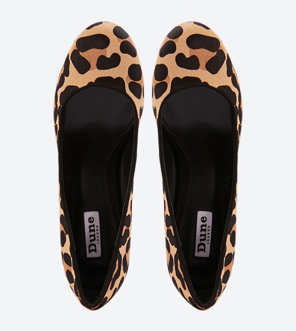 Dune London Amalei Leopard Printed Mid Heel Court Shoe 6TH STREET.COM