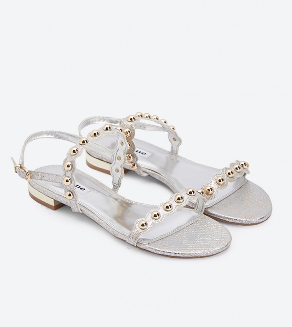 Dune London Neella Scallop Dome Studded Embellish Sandals 6TH STREET.COM