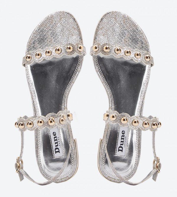 Dune London Neella Scallop Dome Studded Embellish Sandals 6TH STREET.COM