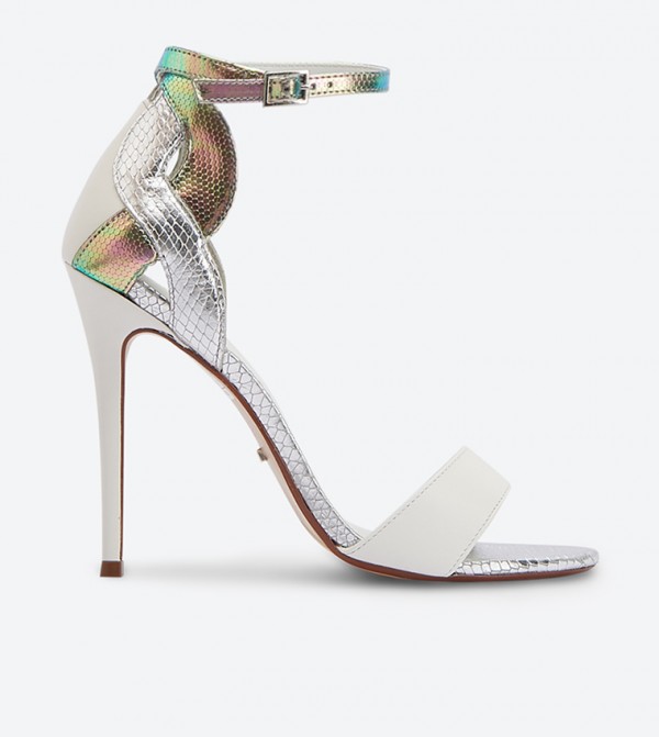 Dune top snakeskin sandals
