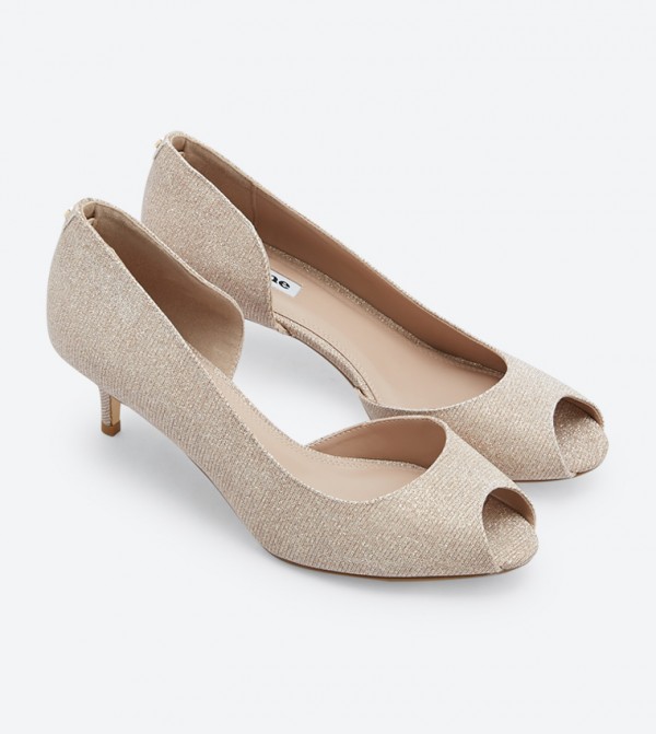 Dune London Cherrice C Peep Toe Kitten Heel Pumps 6TH STREET.COM