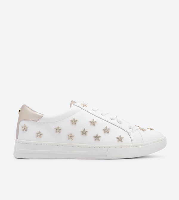 Dune London | Emillio Star Hardware Lace-Up Sneakers | 6TH