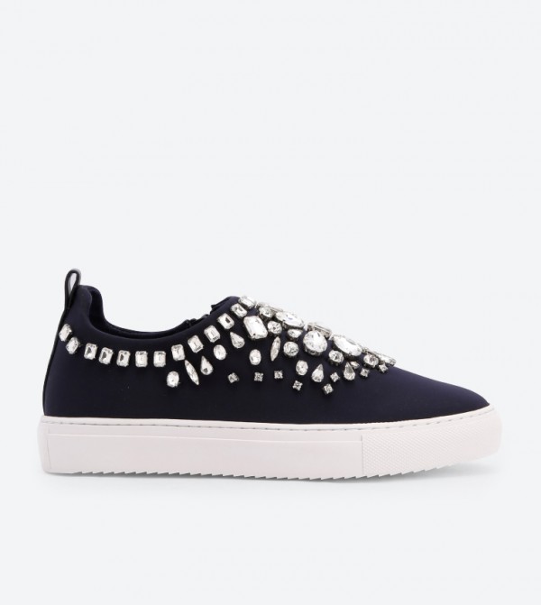 Dune London | Jewelled Round Toe Sneakers | 6TH STREET.COM