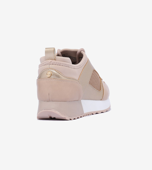 Dune London | Shimmery Lace-Up Sneakers | 6TH STREET.COM