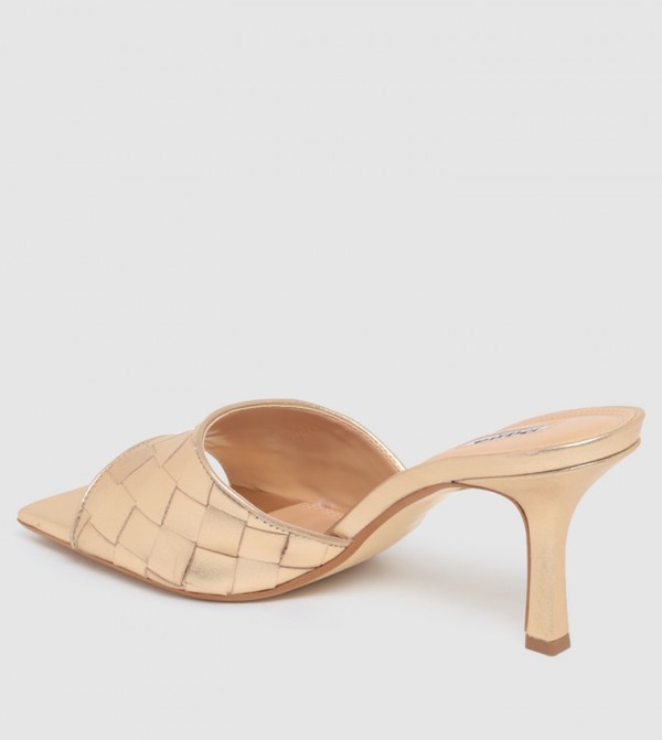 DUNE REAL LONDON 特集号　no6 Dune London | Montreal Woven Mule - Gold | 6TH STREET.COM