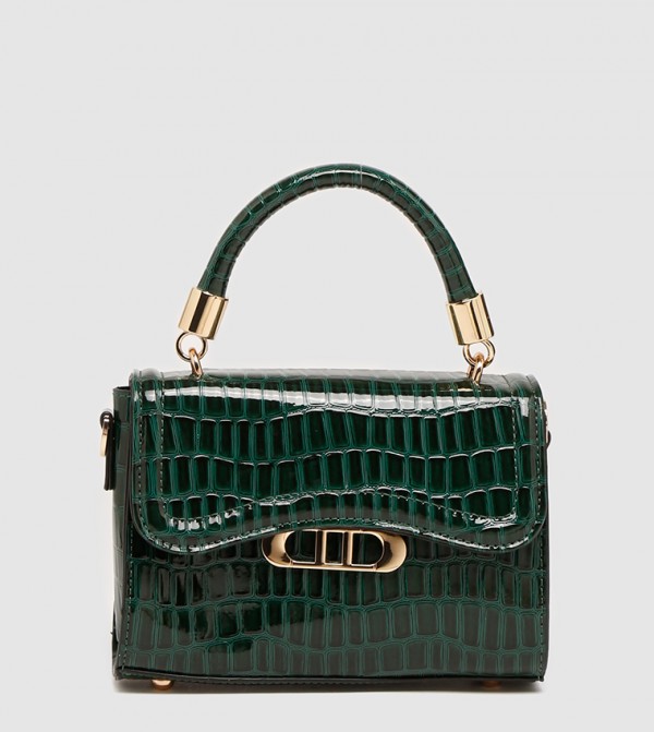 Dune London Sudley Di Hidden Hardware Micro Bag Green 6TH STREET.COM