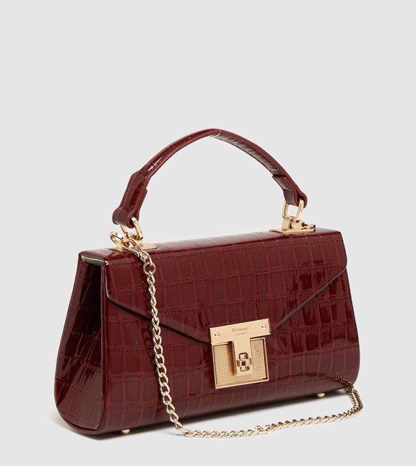 Dune London | Eleganze Di Top Handle Evening Bag-Burgundy | 6TH