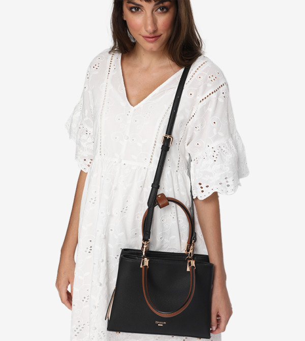 Dune London | Dinidarys Small Formal Tote - Black | 6TH STREET.COM