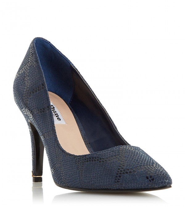 Dune navy heels best sale