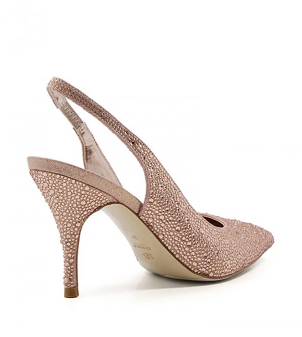 Rose gold crystal fashion shoes