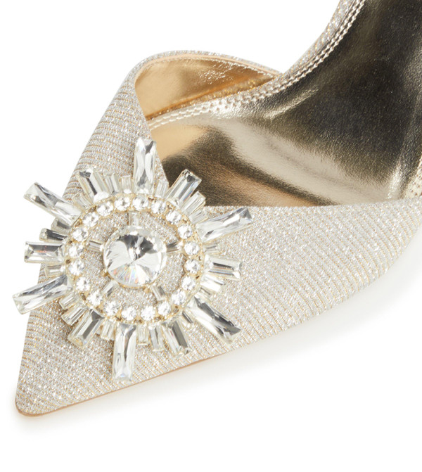 Shop Casis New Brooch Slingback-Gold Sandals for Women | Dune 