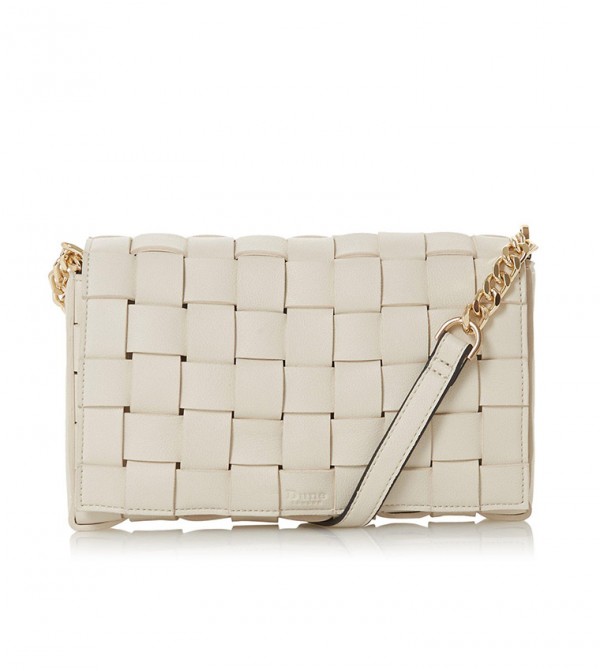 Dune London | Deaver Woven Cross Body Bag - Ivory | 6TH