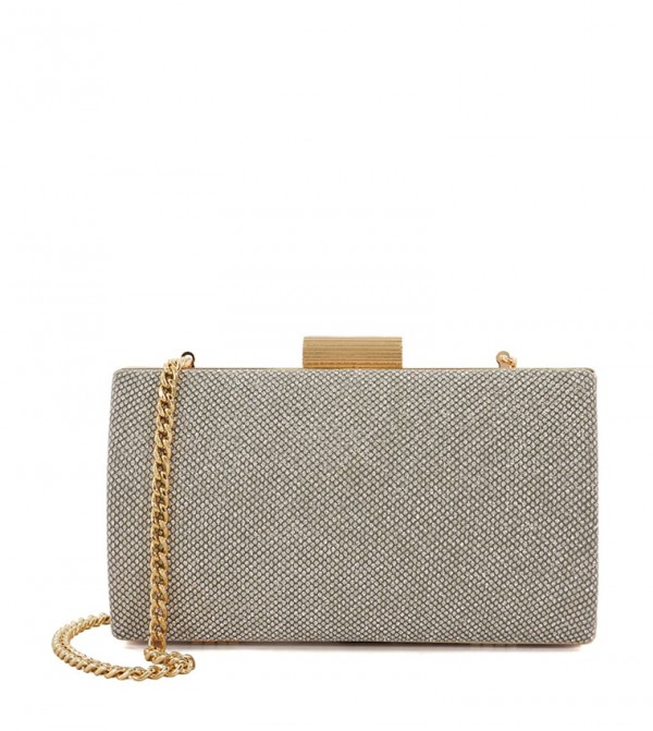 Fashion dune rose gold clutch bag