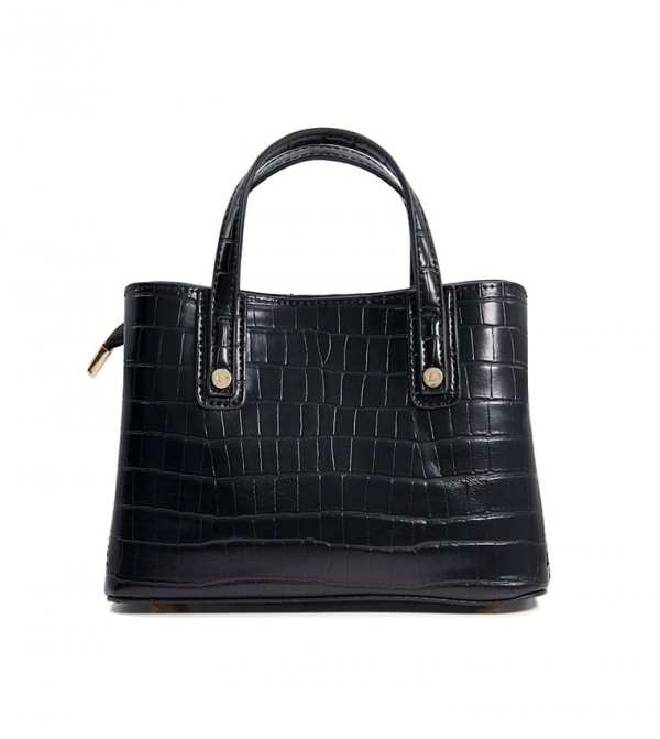 Dune London Dinky Dorrio トートバッグ Dinky Dorrie Synthetic C Black Leather Bag | Dune London UAE