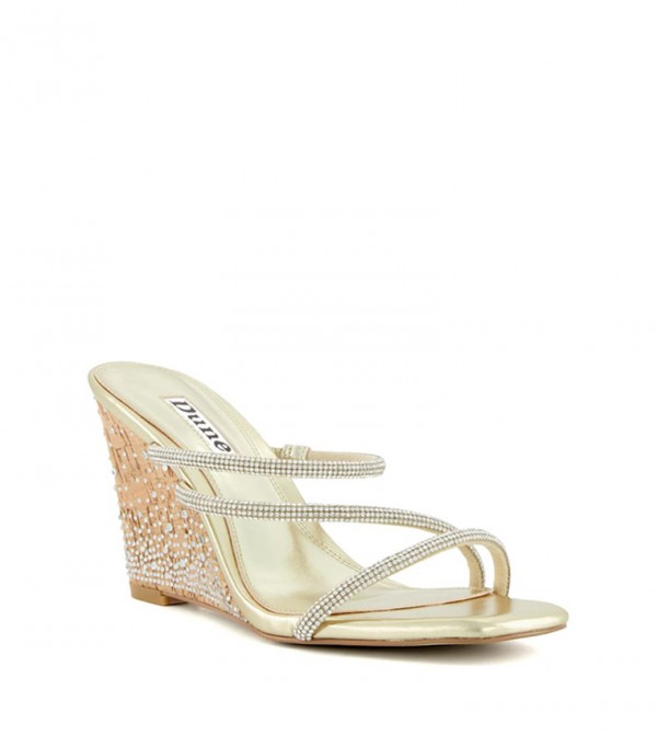 Dune gold clearance wedge sandals