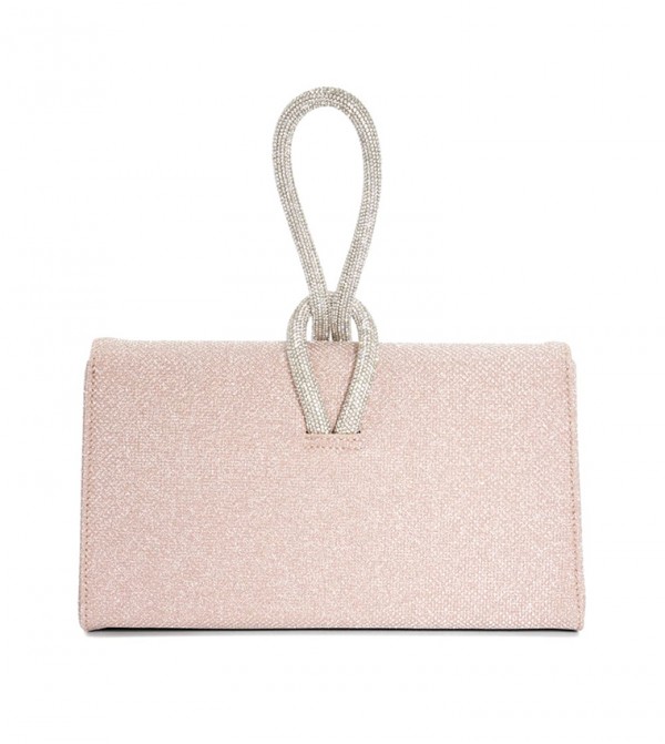 Dune rose gold clutch bag sale