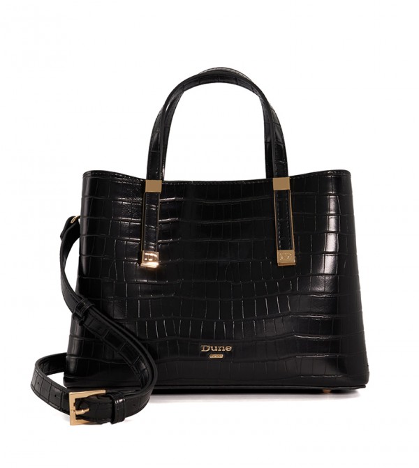 Shop Mididorrie Black Synthetic Croc Recy Handbags for Women Dune London KSA