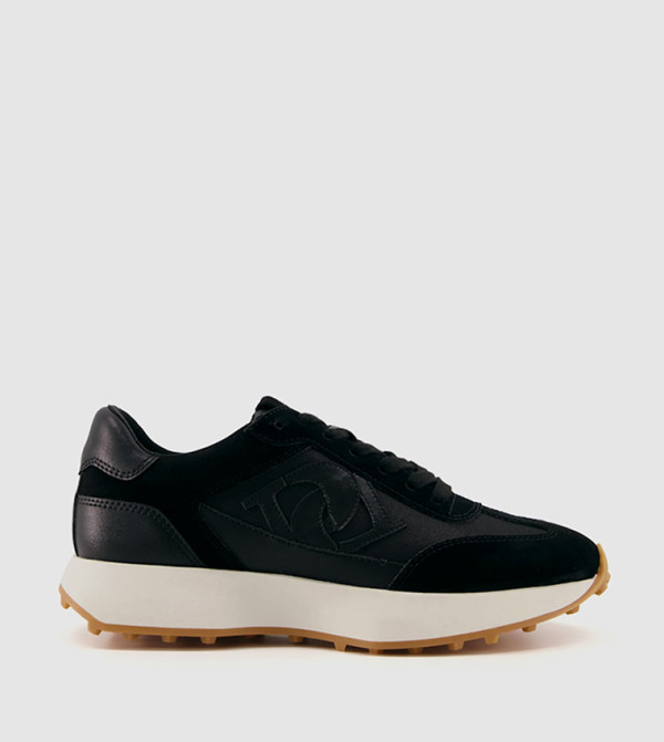Shop Embossed Black Trainers | Dune London KSA