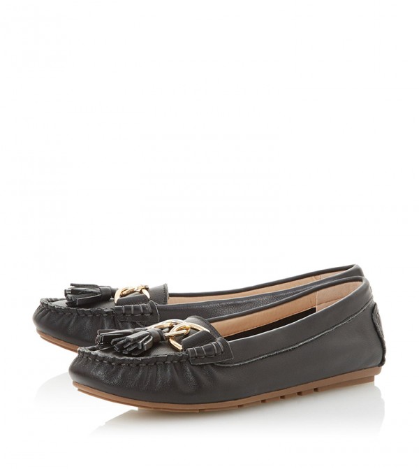 Dune London Geena Tassel Detail Round Toe Loafers 6TH STREET.COM