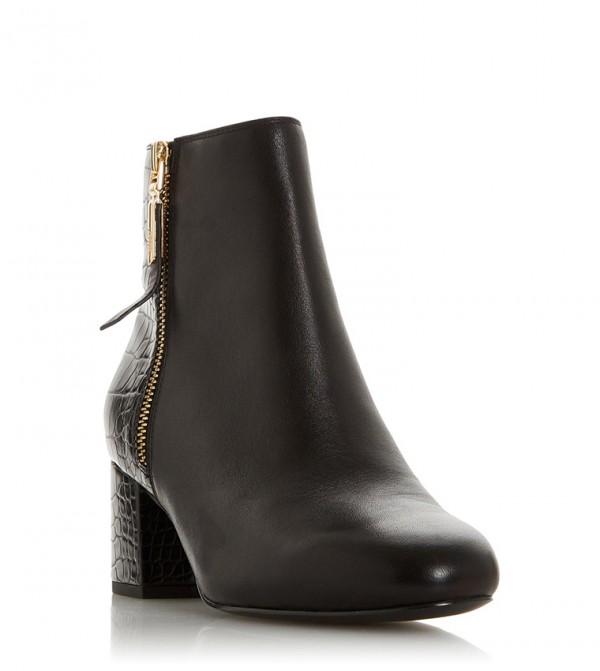 Dune London Orlla Round Toe Side Zipper Closure Boots 6TH STREET.COM