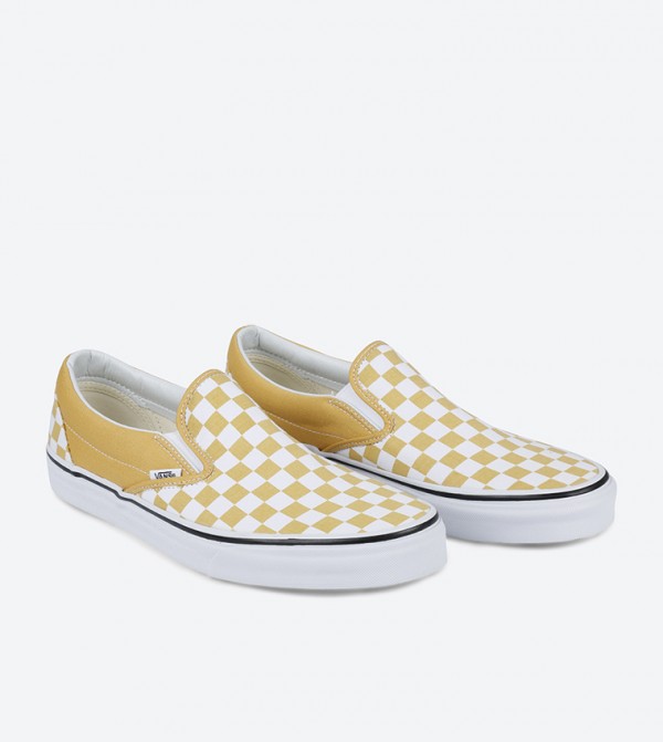 vans mustard checkered