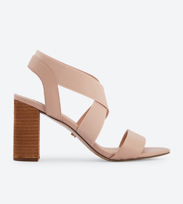 Dune London Jogger Criss Cross Straps Block Heel Sandals 6TH STREET.COM