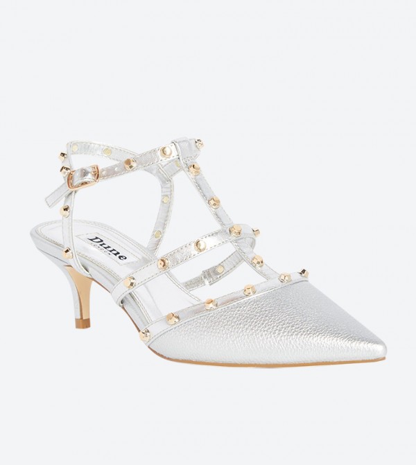 Dune London Castello Di Studded T Strap Pointed Toe Pumps 6TH