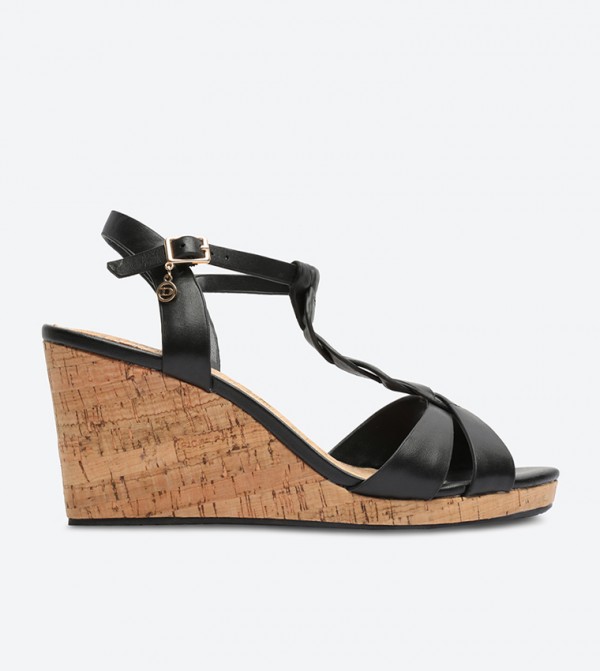 Dune koala wedge deals heel sandals black