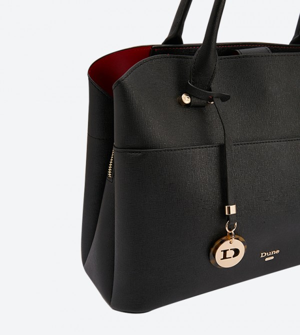 Dune London Daring Logo Charm Tote Bag 6TH STREET.COM