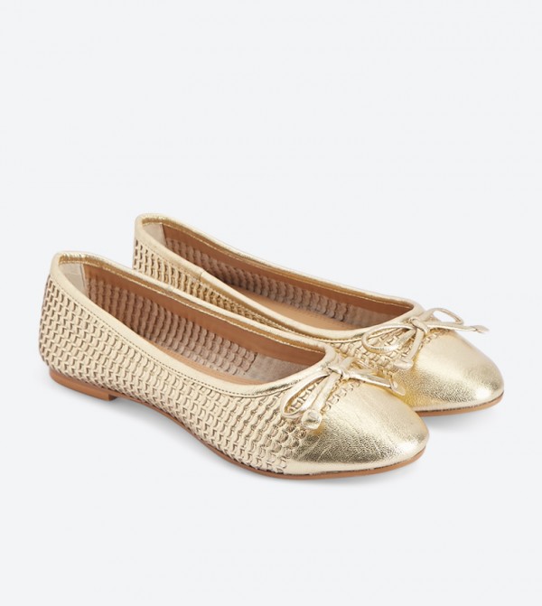 Dune London Hennah Di Bow Details Woven Ballerinas 6TH STREET.COM